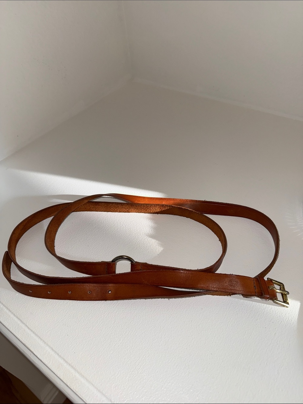 Leather Wrap Belt in Brown